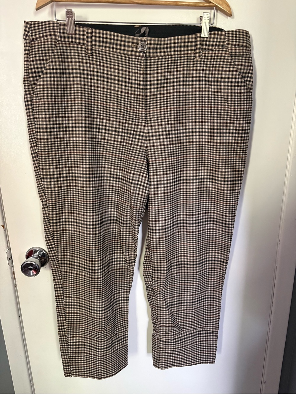 Women’s Brown Check Dress Pants